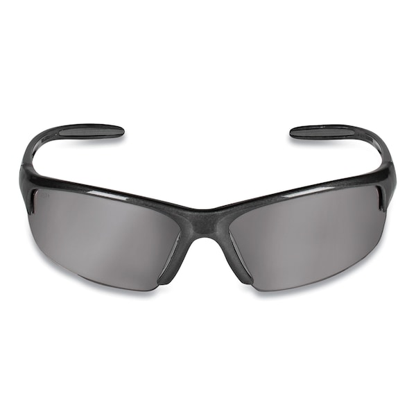 Safety Glasses, Anti-Fog, Smoke Lens, Gun Metal Frame, Half-Frame, 12 PK